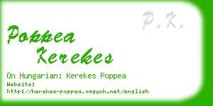 poppea kerekes business card
